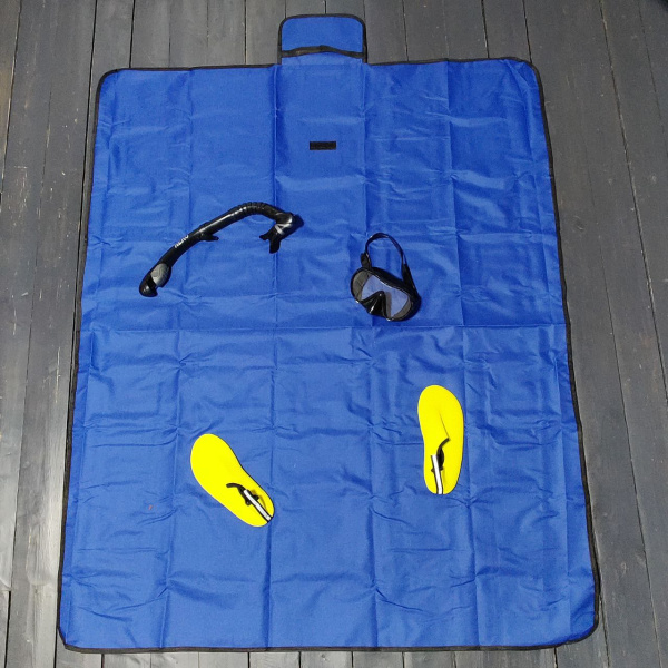 Плед - коврик для пикника и пляжа Monaco 150 х 120 см. / Утолщенное непромокаемое покрывало - сумка для кемпинга